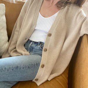 NWT Jenni Kayne Cashmere Cocoon Cardigan Oatmeal Size Small!
